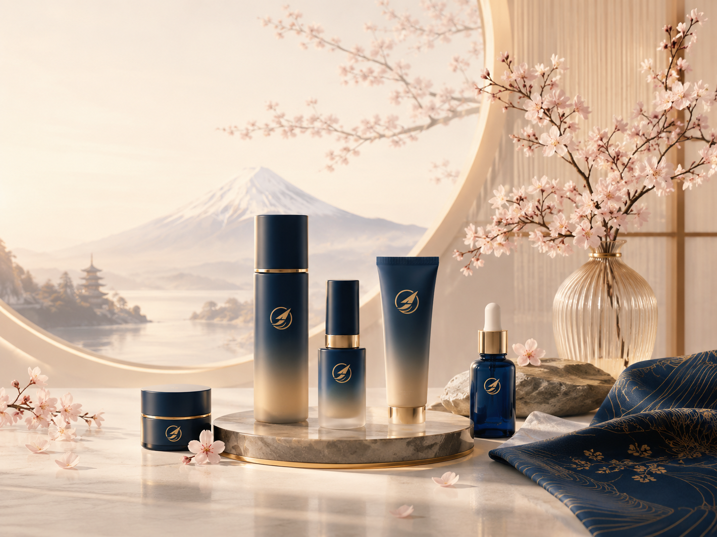 Japanese premium beauty product ritual